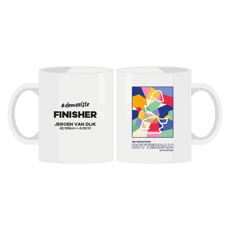 NN Marathon Rotterdam - mug finisher parcours